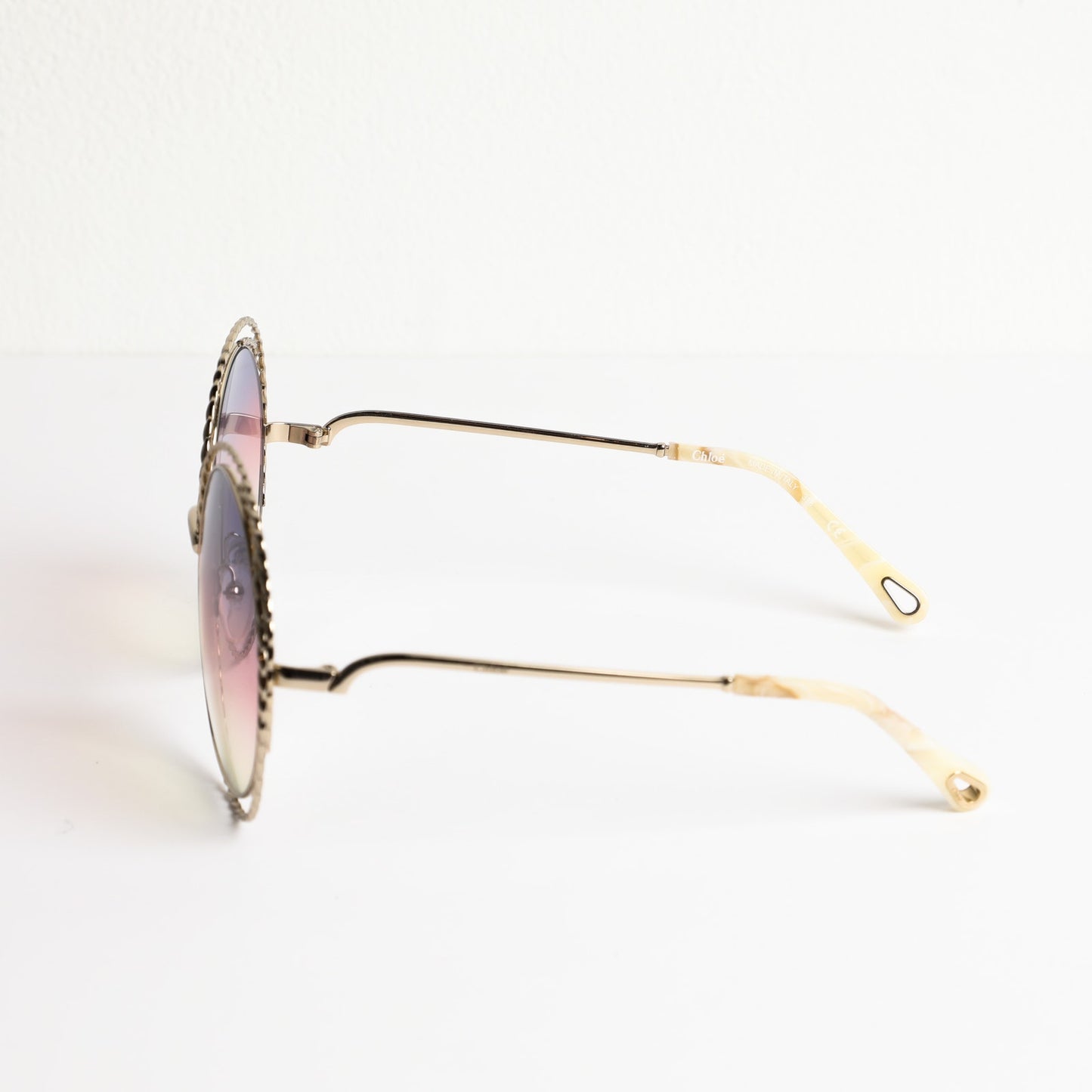 CHLOÉ Carlina Torsade Oversized Round Sunglasses