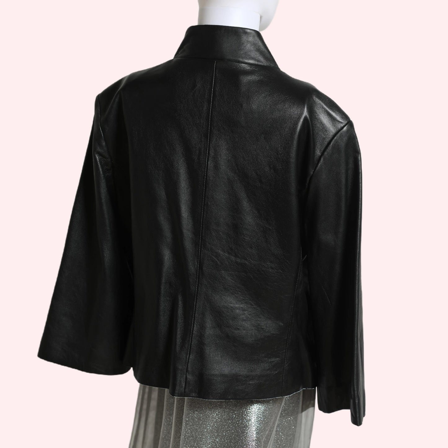 ISAAC MIZRAHI Vintage Black Leather Jacket