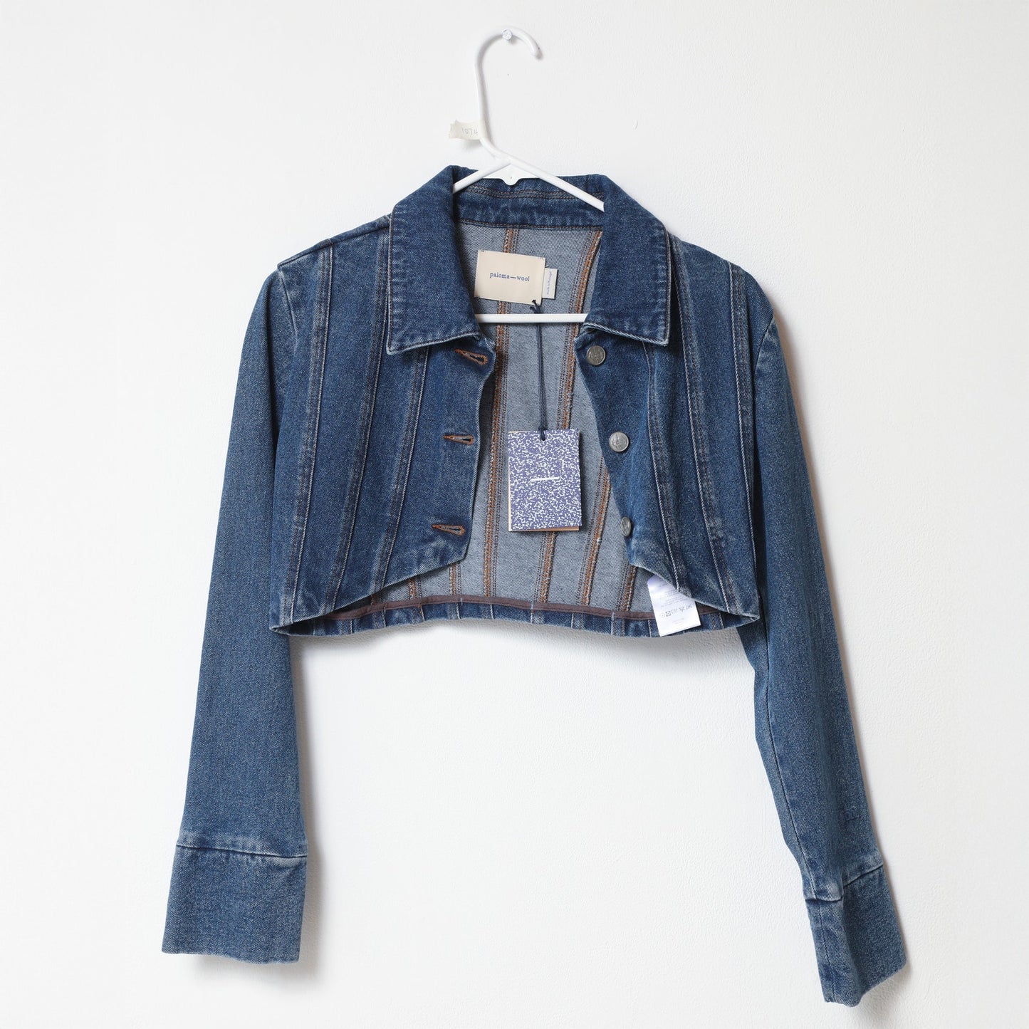 PALOMA WOOL Blue Cropped Denim Jacket New W/ Tags