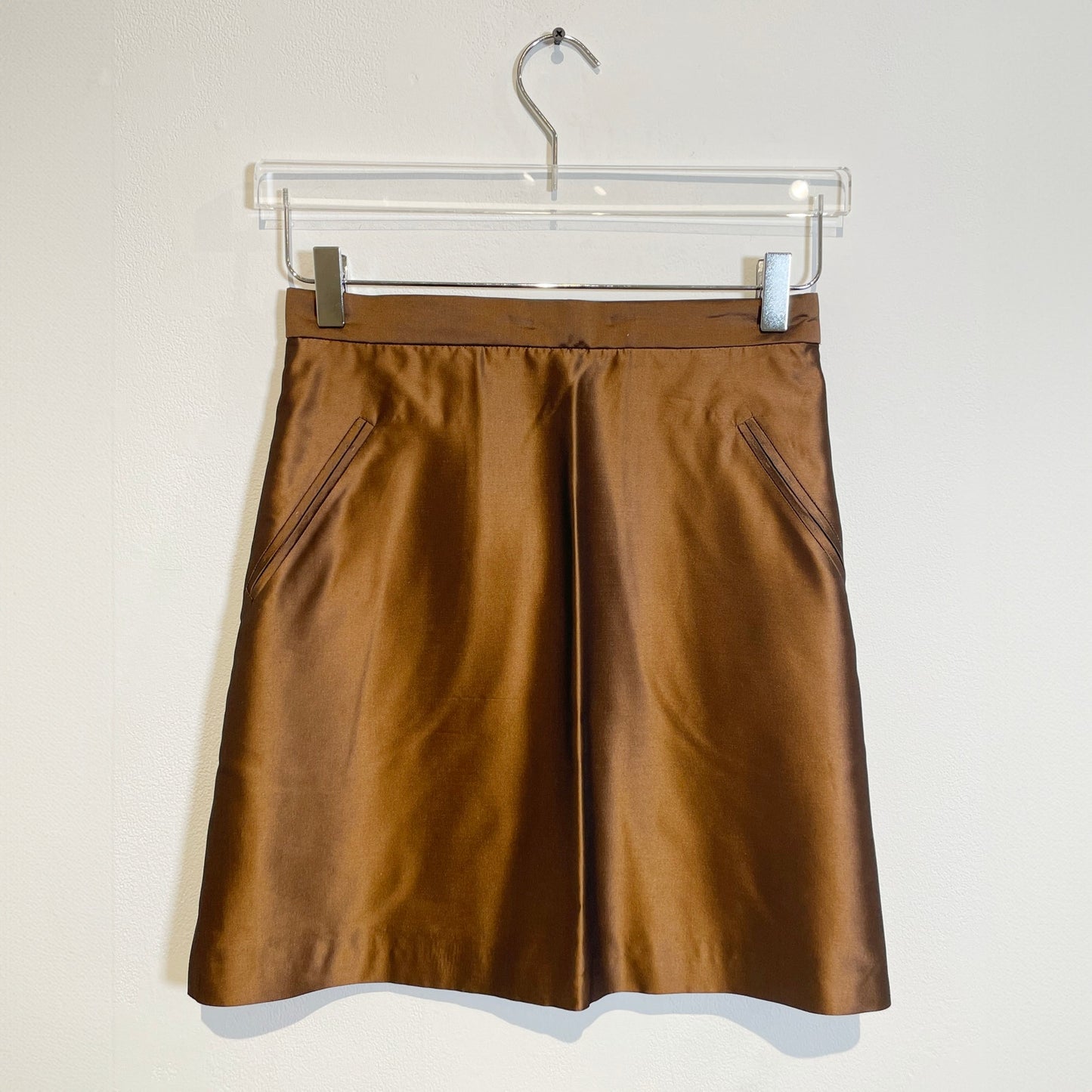 MARK EISEN Vintage Y2K Bronze Satin Blazer + Mini Skirt Set