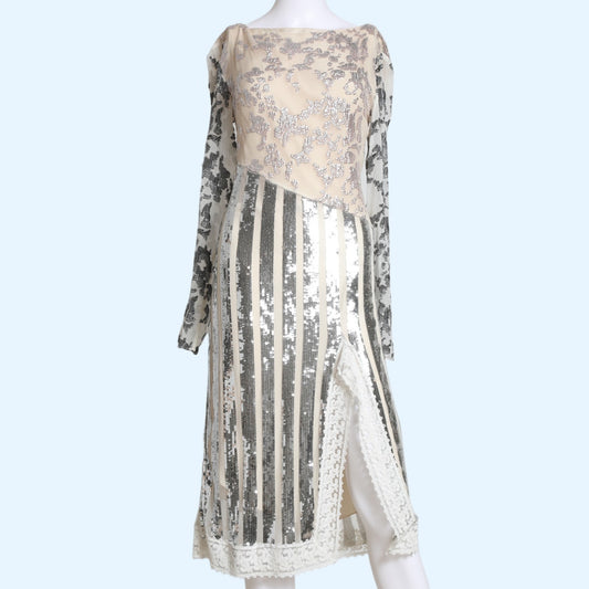 RACHEL COMEY Decando Sequin and Lace Midi Dress w/ Tags