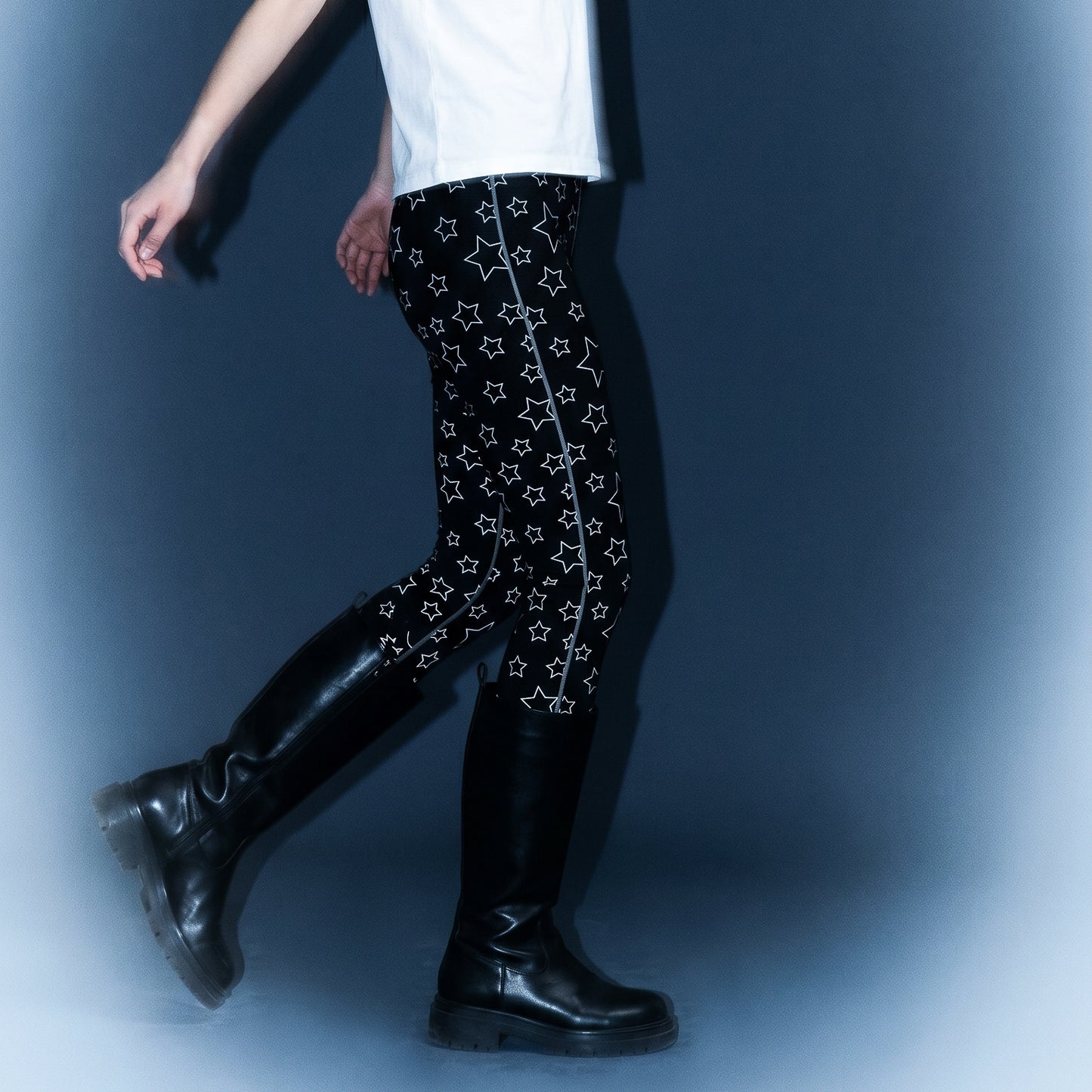 UNTITLED BOUTIQUE Black Jersey Constellation Star High Waisted Leggings - Limited Edition