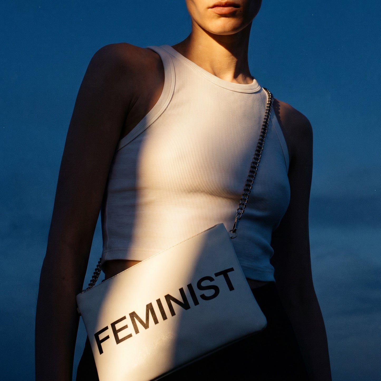 UNTITLED x Indira Cesarine "FEMINIST" Crossbody Bag With Chain - Limited Edition
