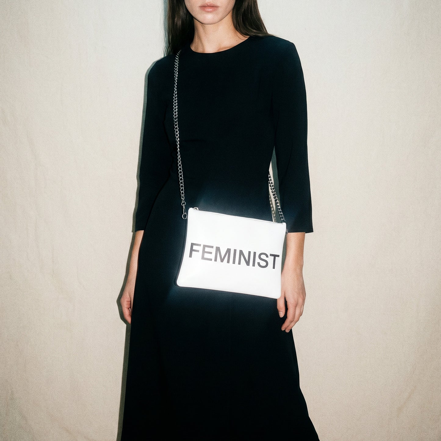 UNTITLED x Indira Cesarine "FEMINIST" Crossbody Bag With Chain - Limited Edition
