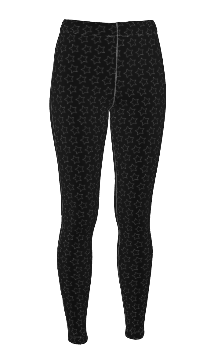 UNTITLED BOUTIQUE Black Jersey Star High Waisted Leggings - Limited Edition