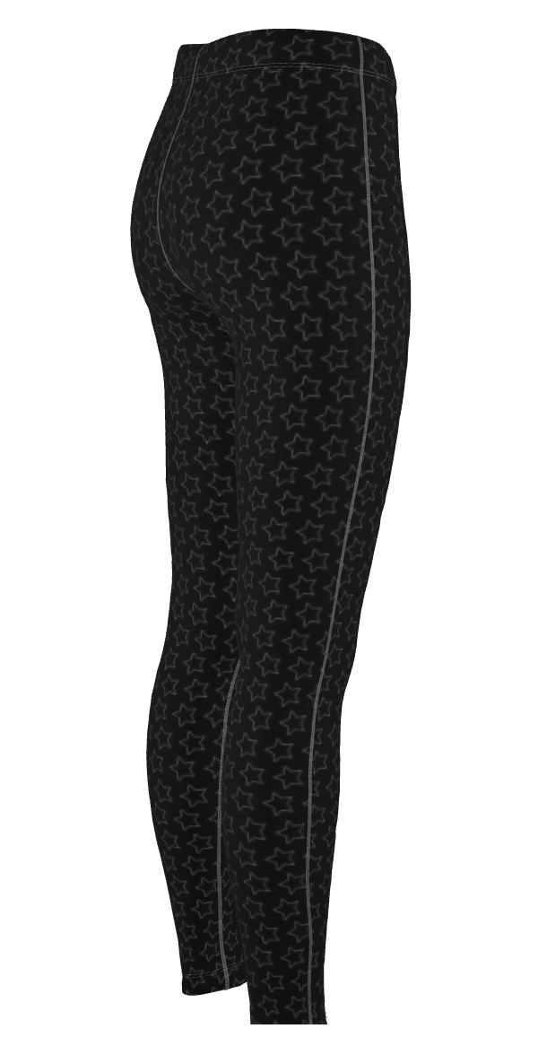UNTITLED BOUTIQUE Black Jersey Star High Waisted Leggings - Limited Edition