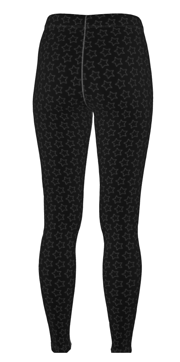 UNTITLED BOUTIQUE Black Jersey Star High Waisted Leggings - Limited Edition