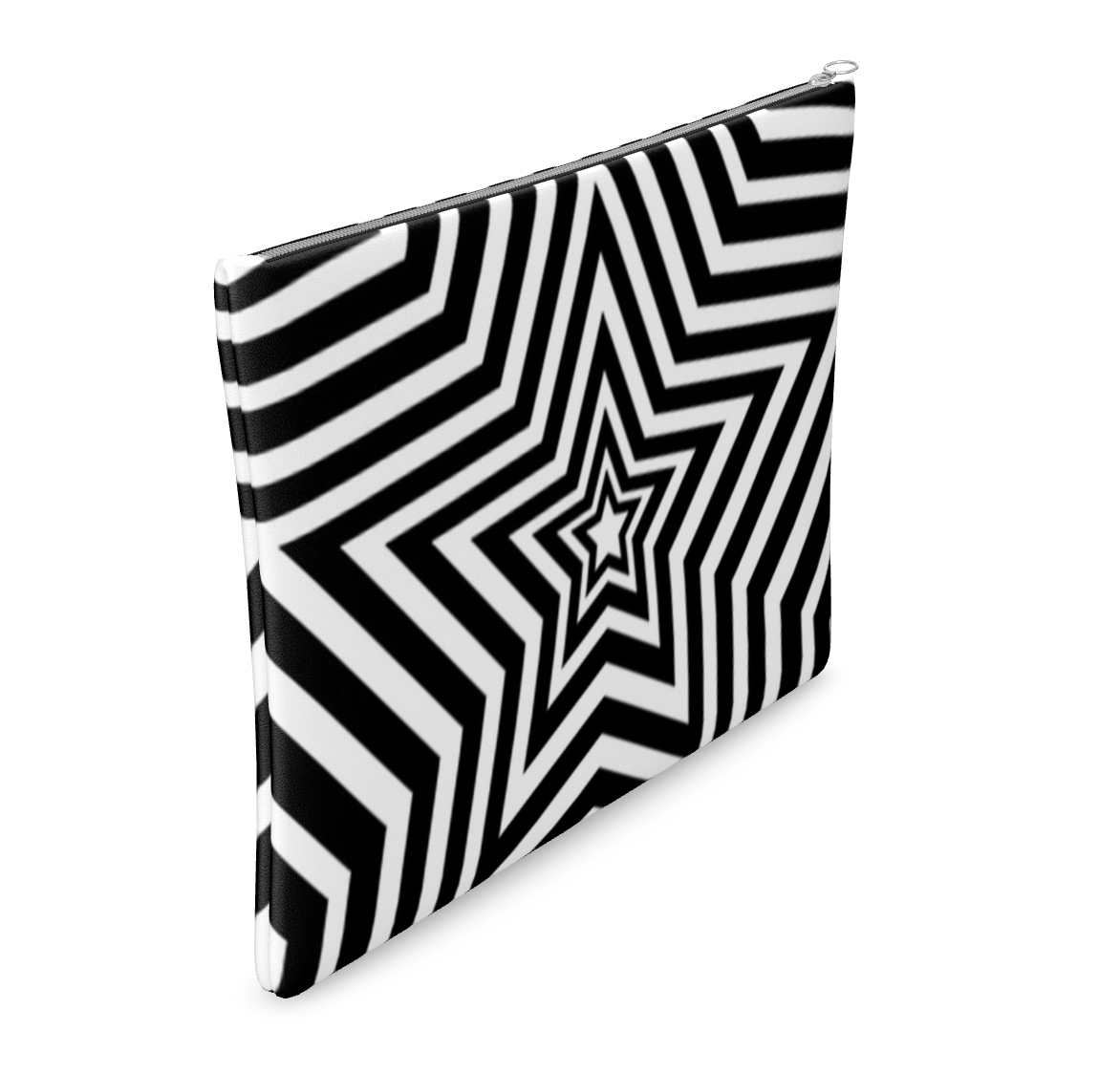 UNTITLED BOUTIQUE Black and White Leather Star Clutch Bag - Limited Edition