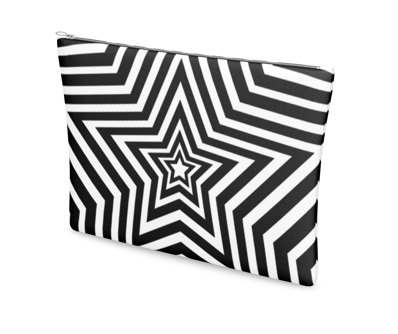 UNTITLED BOUTIQUE Black and White Leather Star Clutch Bag - Limited Edition