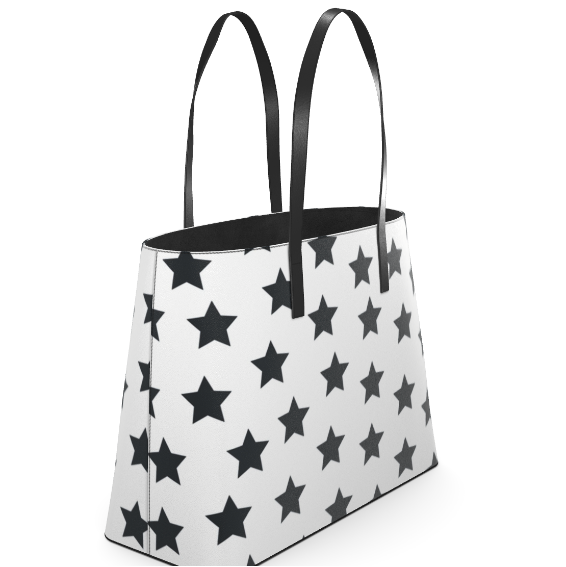 UNTITLED BOUTIQUE White Kika Leather Constellation Stars Tote Bag - Limited Edition