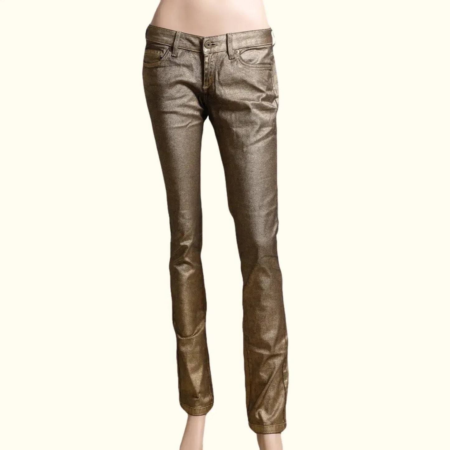 MNG JEANS Gold Skinny Jeans