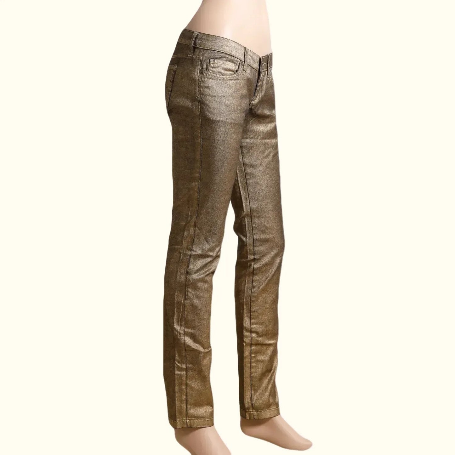 MNG JEANS Gold Skinny Jeans