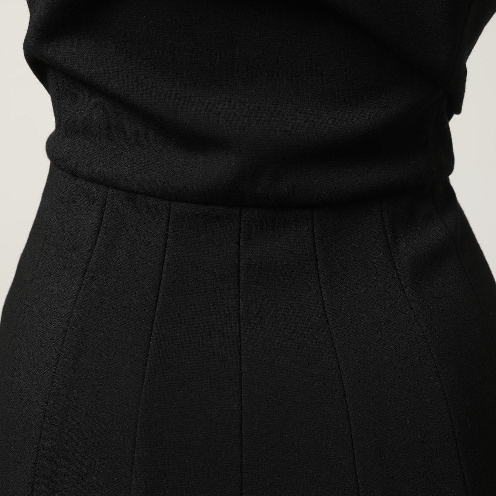 DIANE VON FURSTENBERG Black Lace Bodice Fit & Flare Dress