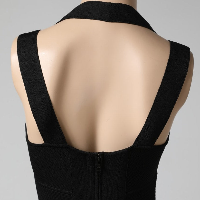 VENA CAVA Black Bandage Bodycon Mini Dress
