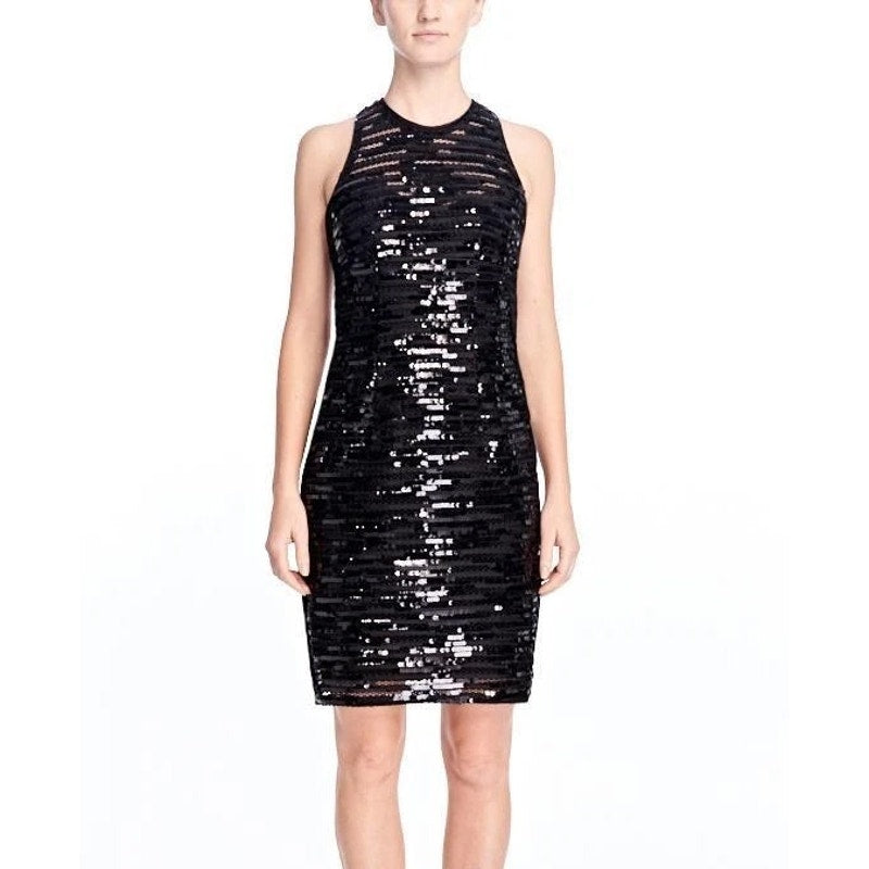 NANETTE LEPORE Black Sequin Roulette Dress