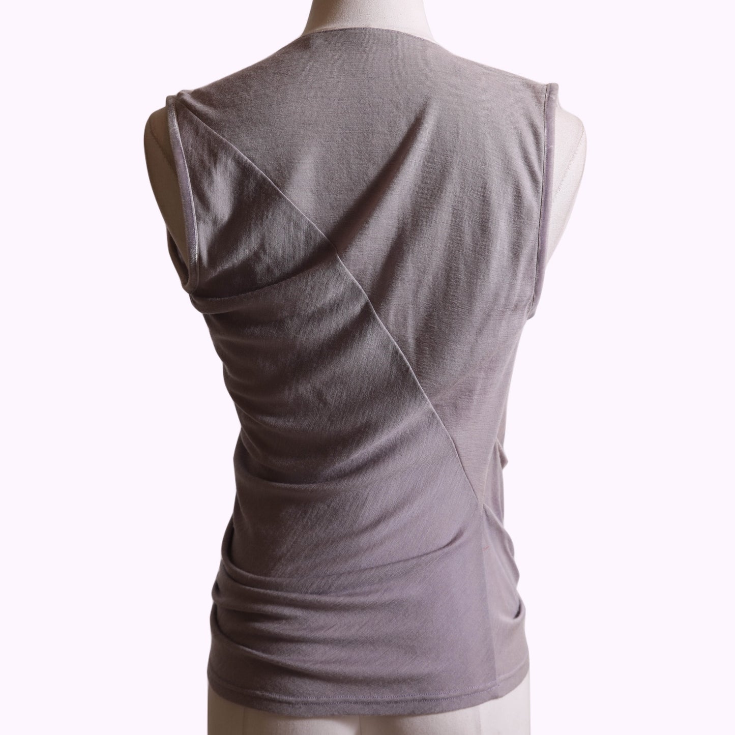 CATHERINE BRICKHILL Vintage Y2K Lavender Draped Sleeveless Top