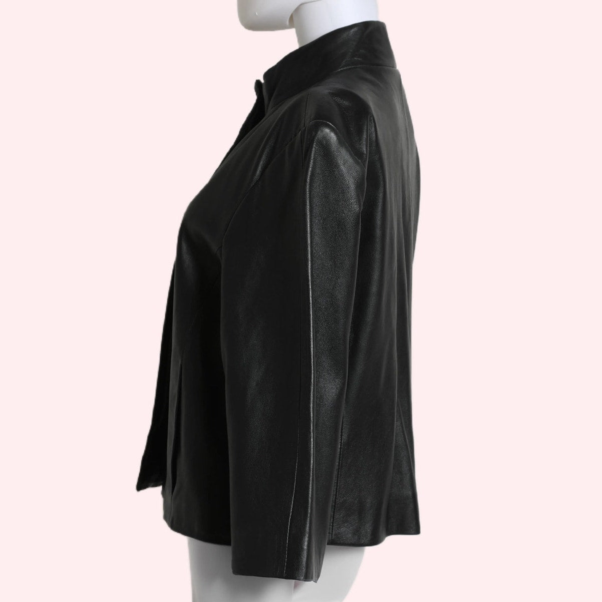 ISAAC MIZRAHI Vintage Black Leather Jacket