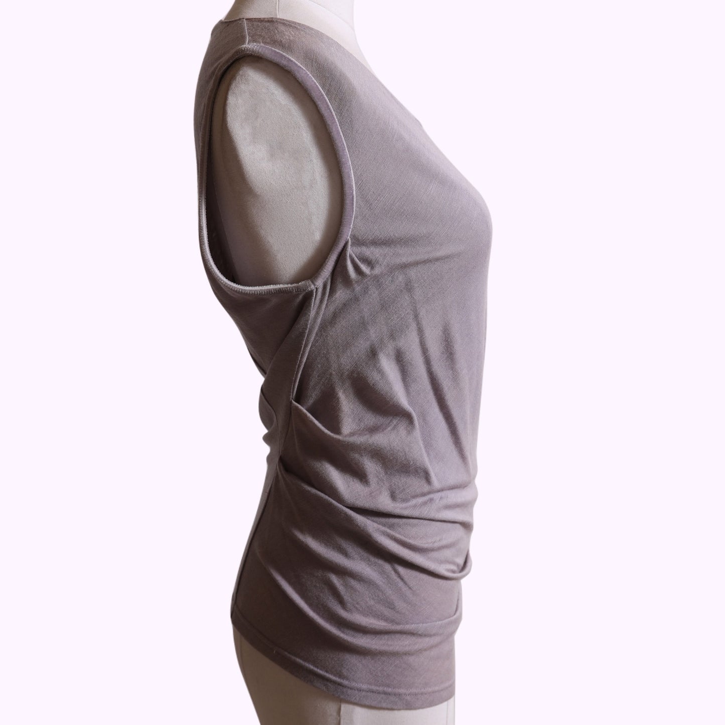 CATHERINE BRICKHILL Vintage Y2K Lavender Draped Sleeveless Top