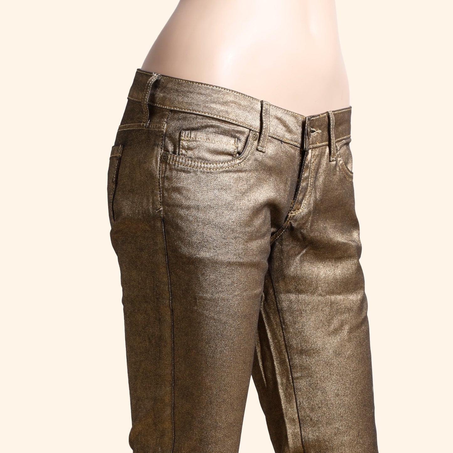 MNG JEANS Gold Skinny Jeans