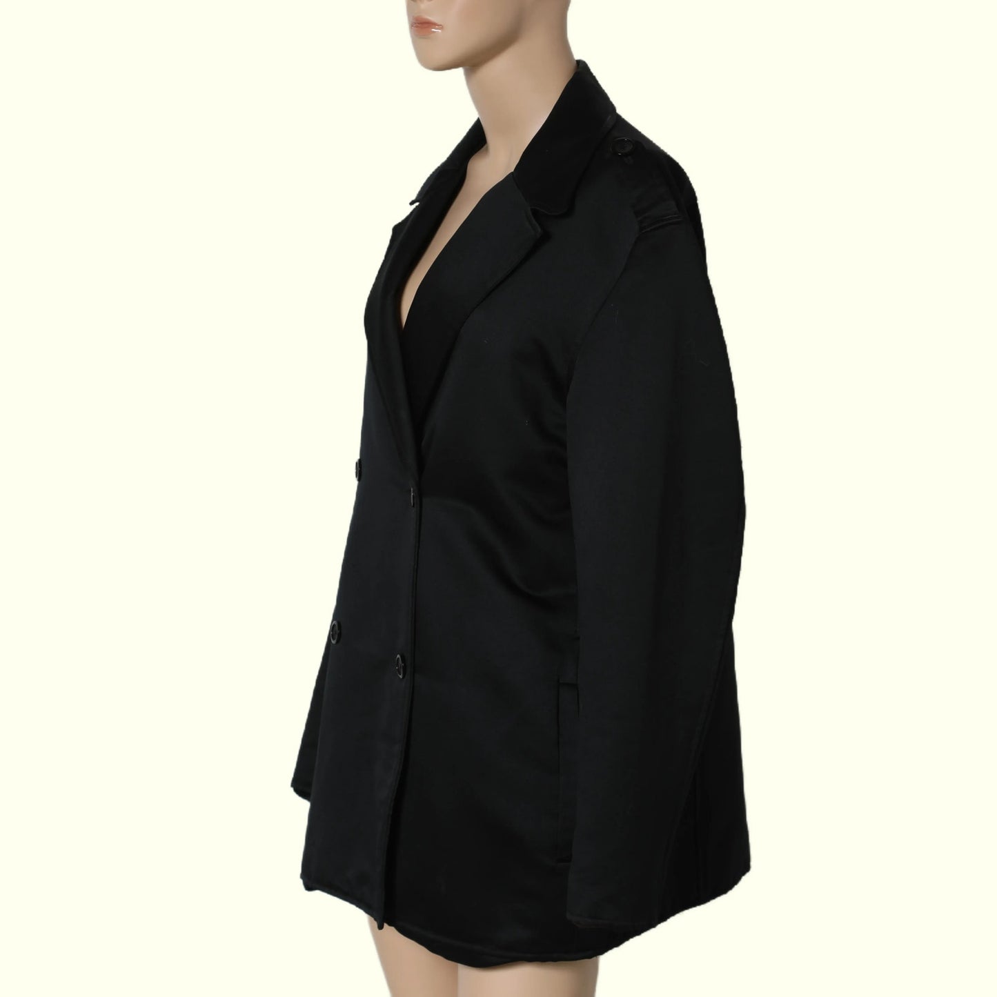 MARK EISEN Vintage Y2K Black Double Breasted Tuxedo Blazer