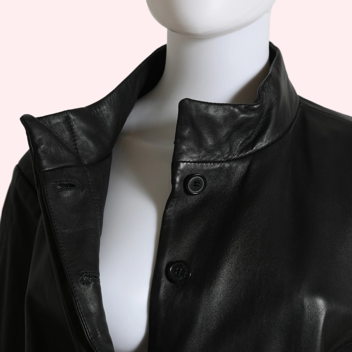 ISAAC MIZRAHI Vintage Black Leather Jacket