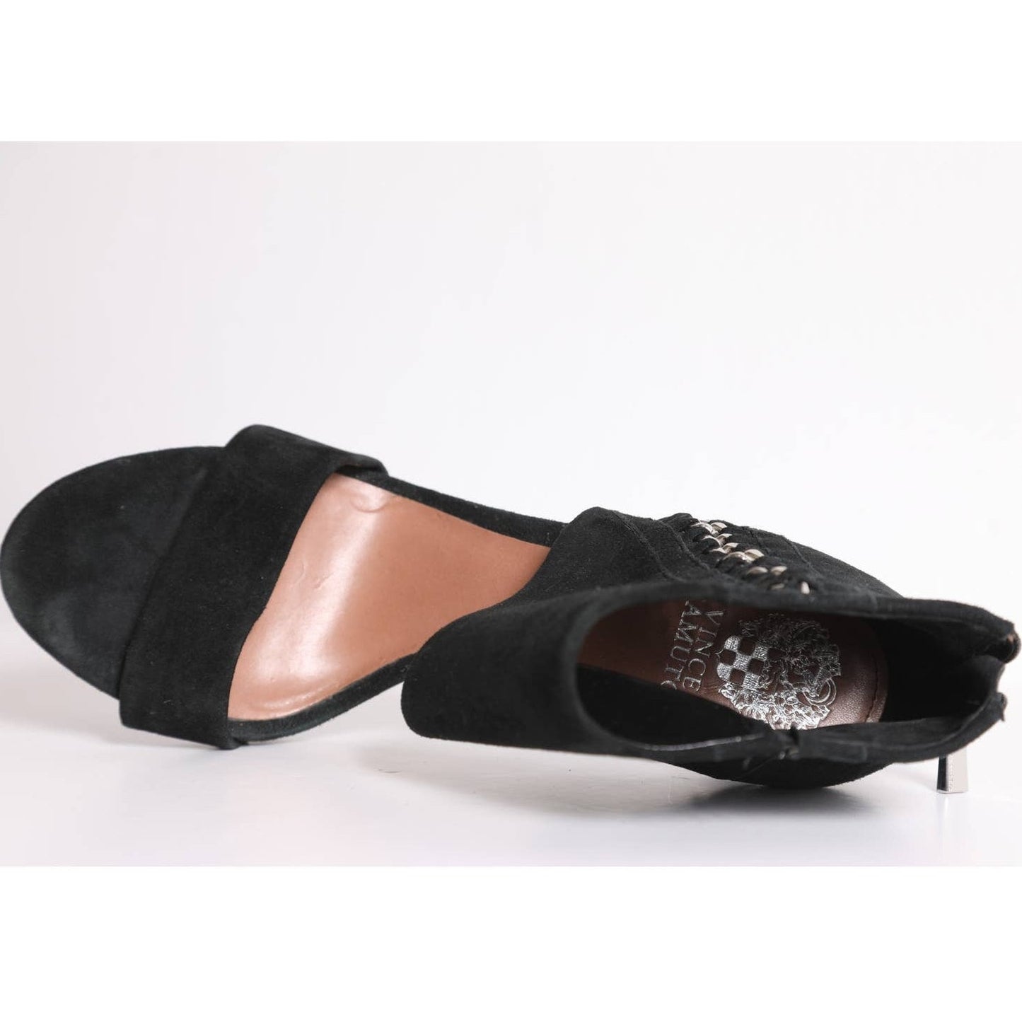 VINCE CAMUTO Black Suede Ankle Cuff Heels