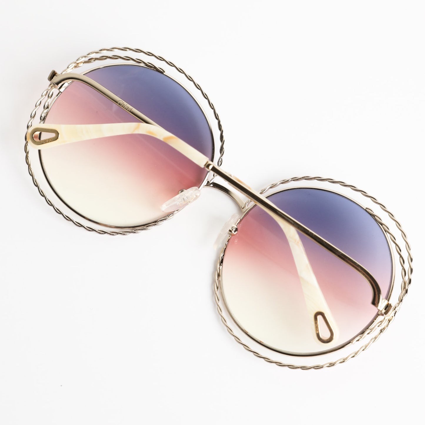 CHLOÉ Carlina Torsade Oversized Round Sunglasses