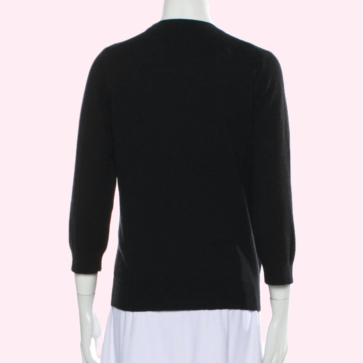 KATE SPADE NEW YORK Black Crew Neck Sweater With Crystal Bows