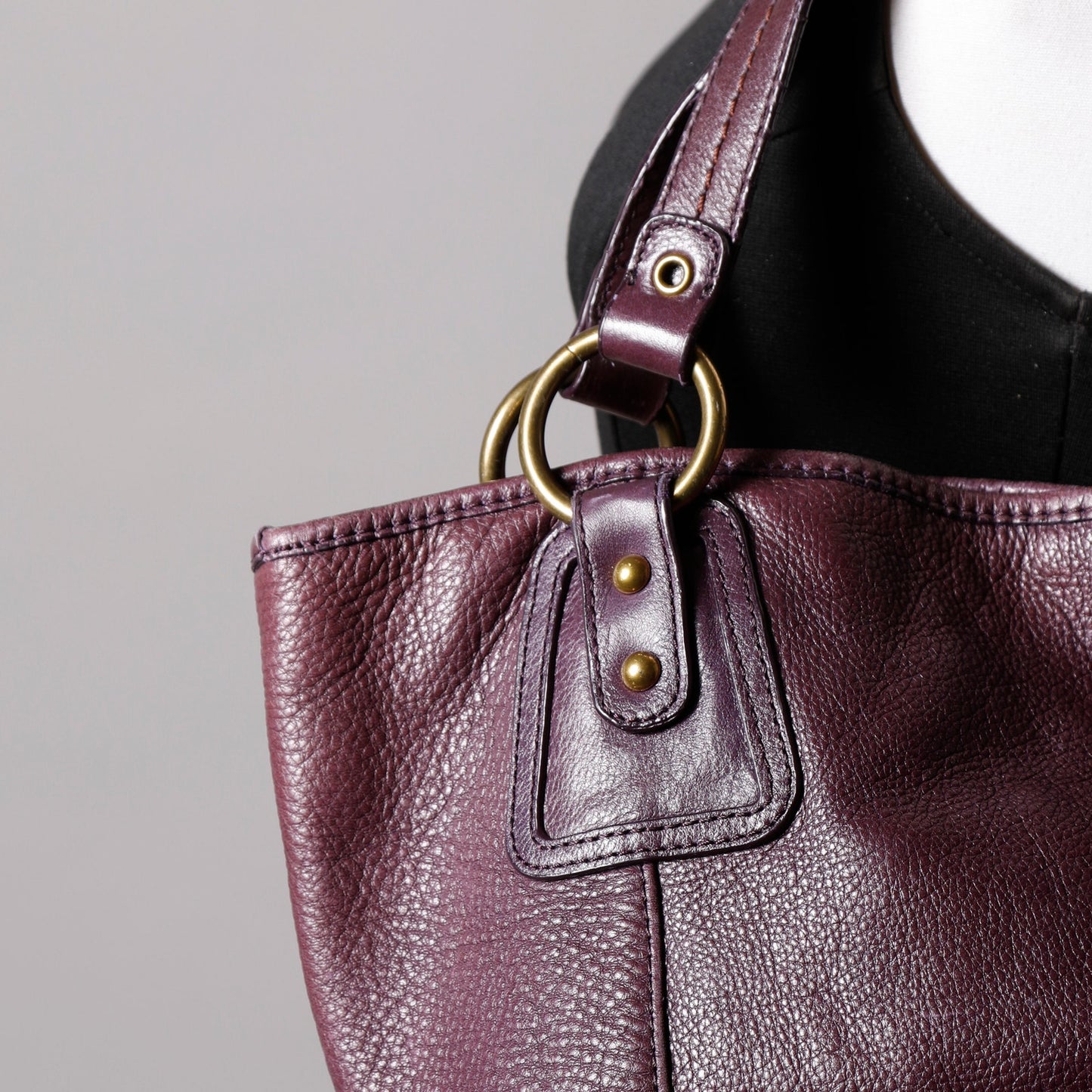 THE SAK Burgundy Leather Shoulder Bag Vintage Y2K