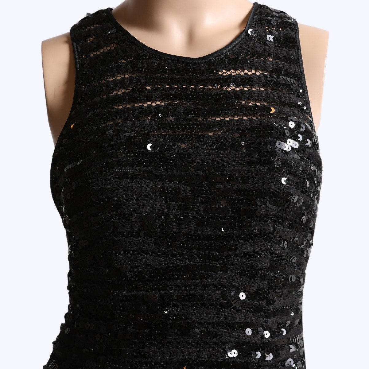 NANETTE LEPORE Black Sequin Roulette Dress