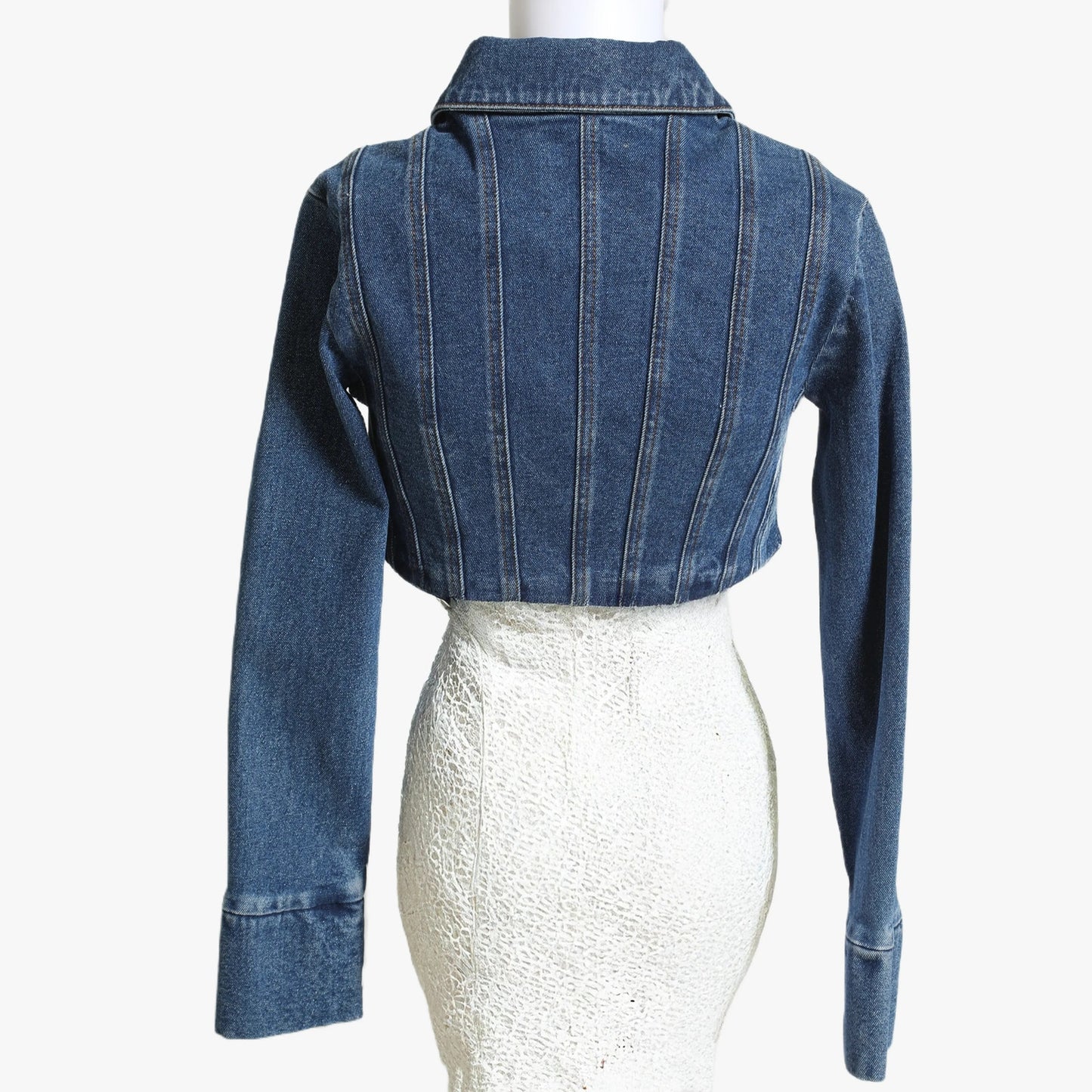 PALOMA WOOL Blue Cropped Denim Jacket New W/ Tags