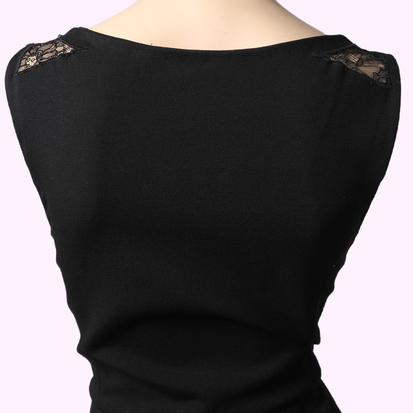 DIANE VON FURSTENBERG Black Lace Bodice Fit & Flare Dress