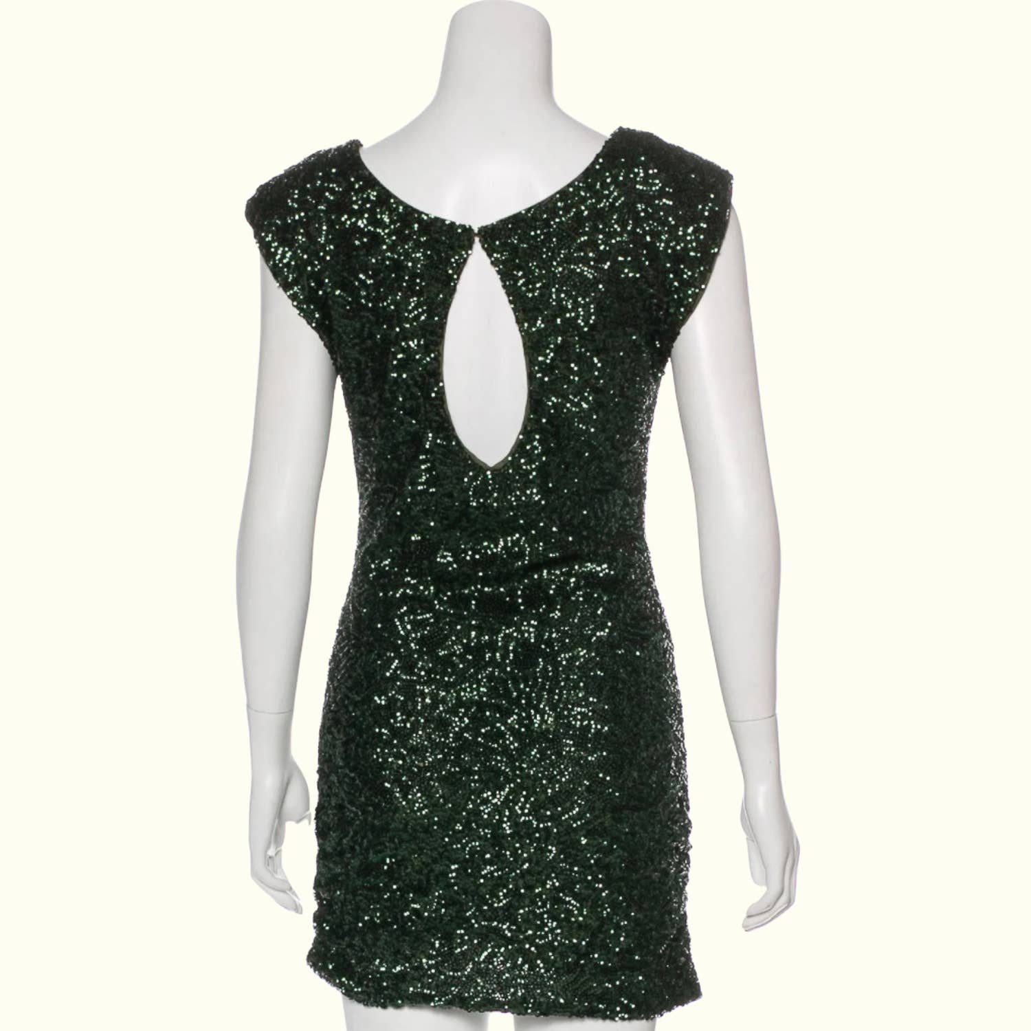alice and olivia green sequin dress ALICE + OLIVIA Mini Green Sequin Dress