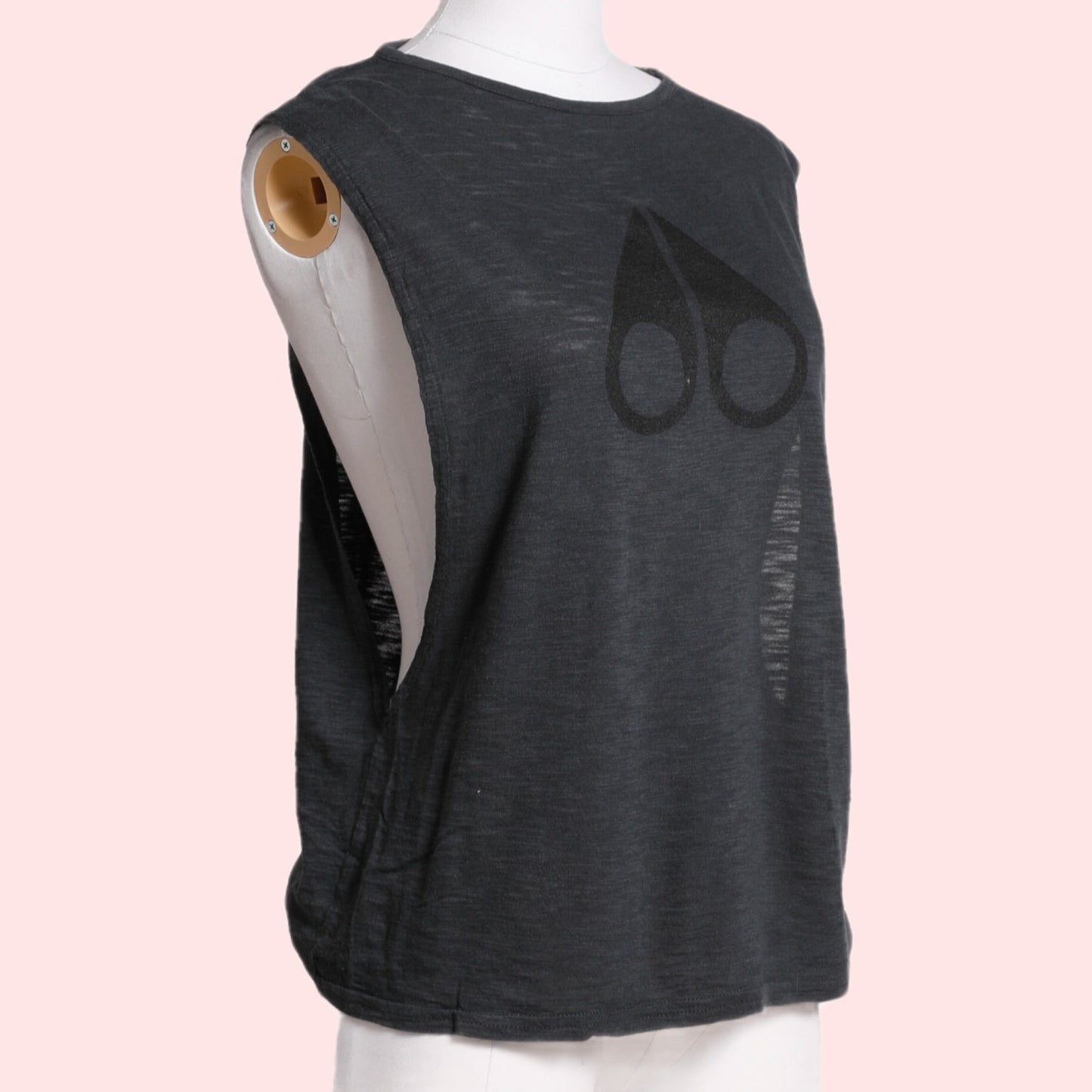 MOOSE KNUCKLES Grey Logo Muscle Cotton Jersey Tank Top