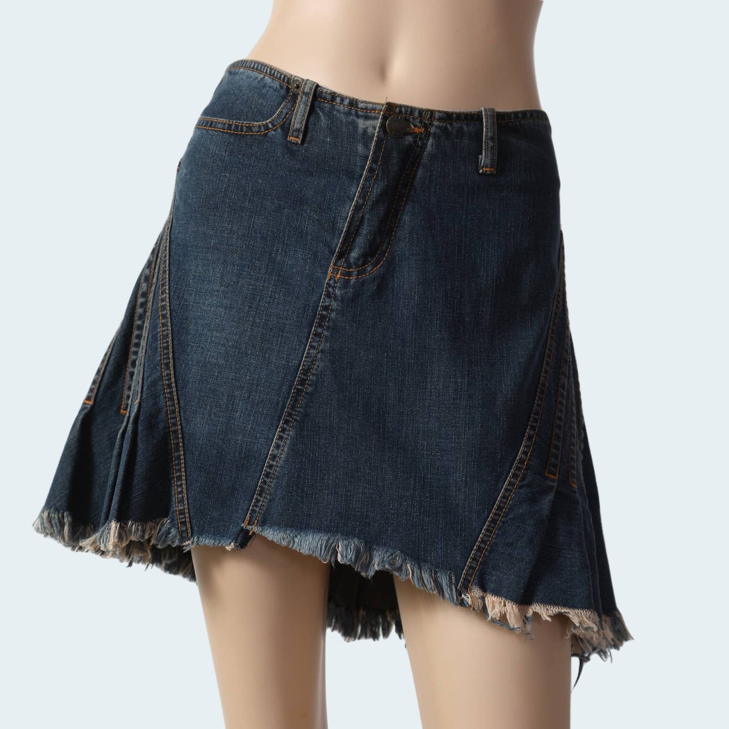 PLEIN SUD JEANS - Vintage Denim Pleated Skirt