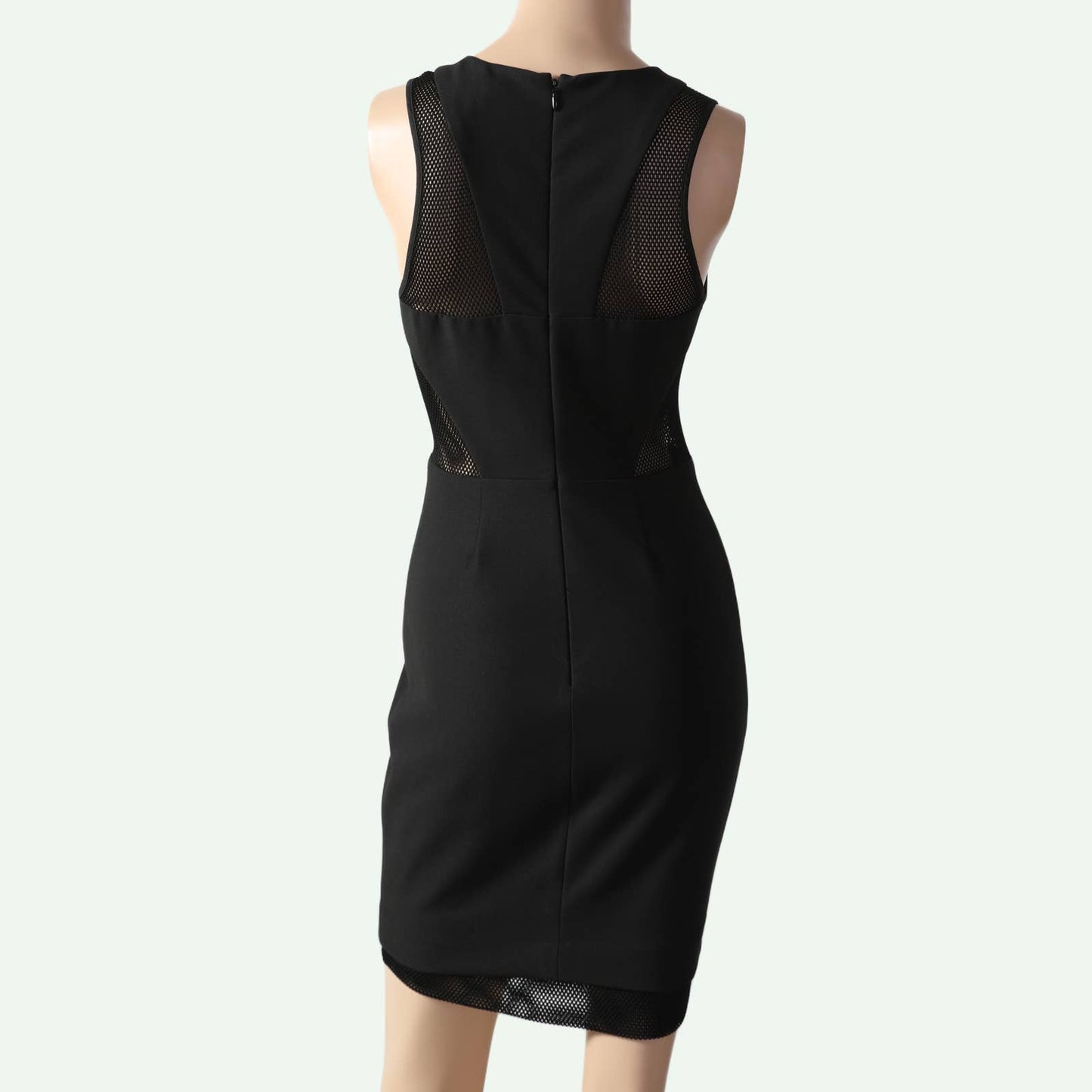 ELIZABETH AND JAMES Black With Mesh Cutout Mini Dress