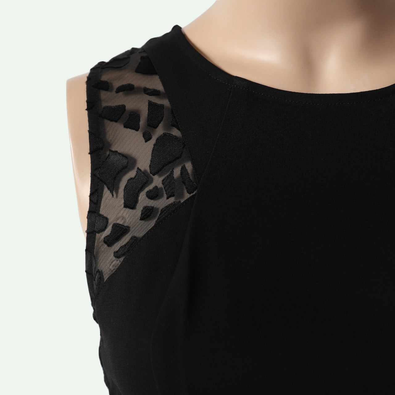 RACHEL ZOE Black Mesh Cut-Out Sheath Mini Dress