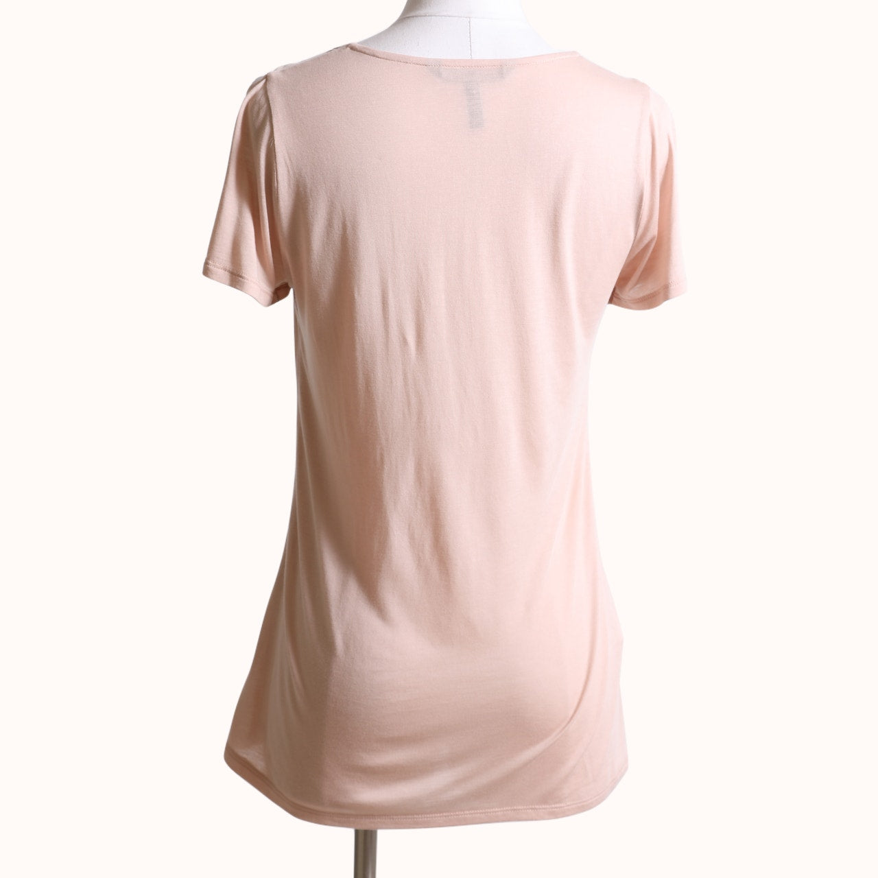 BCBGMAXAZRIA Vintage Blush Cold Shoulder Short Sleeve Tunic Top