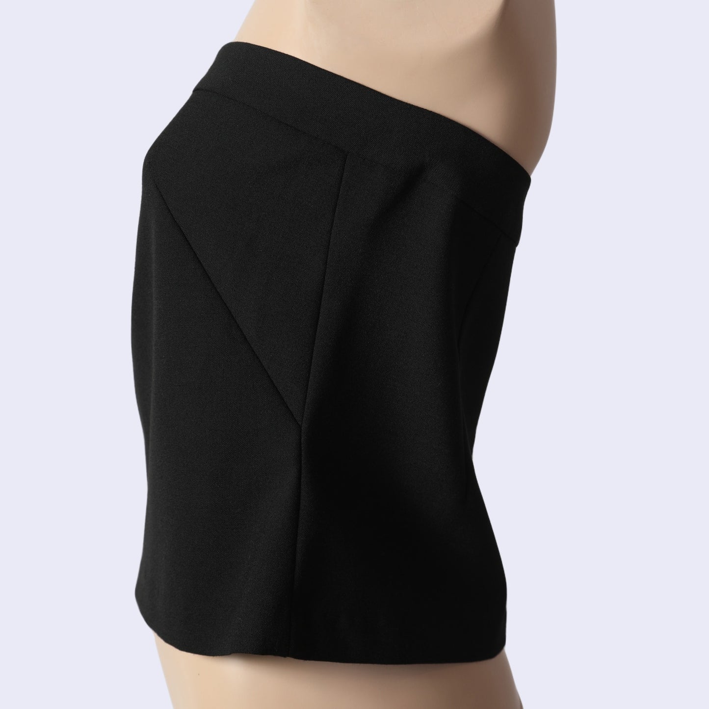 CHAIKEN Vintage Black Strapless Tailored Tube Top