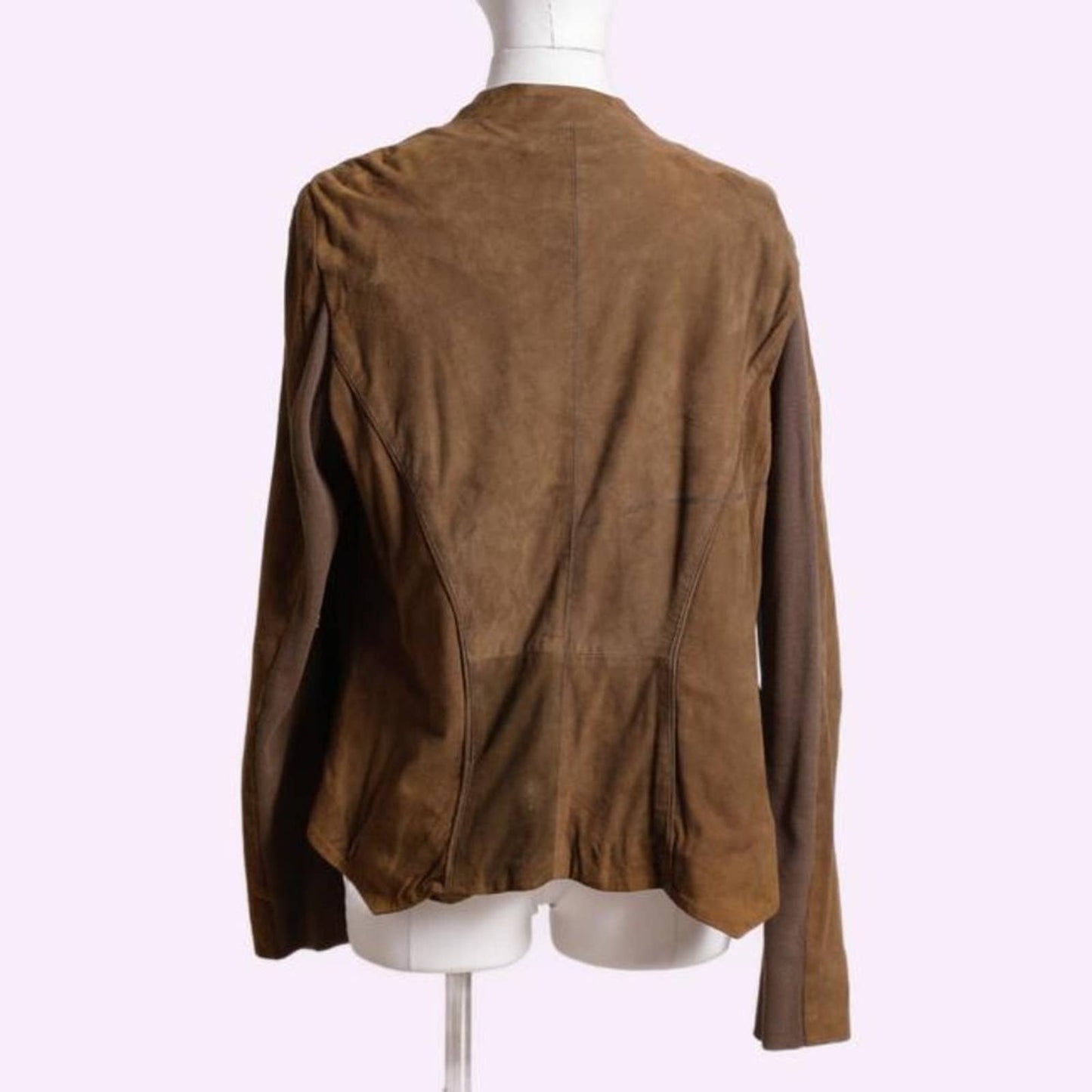 MUUBAA Brown Suede Vintage Long Sleeve Jacket