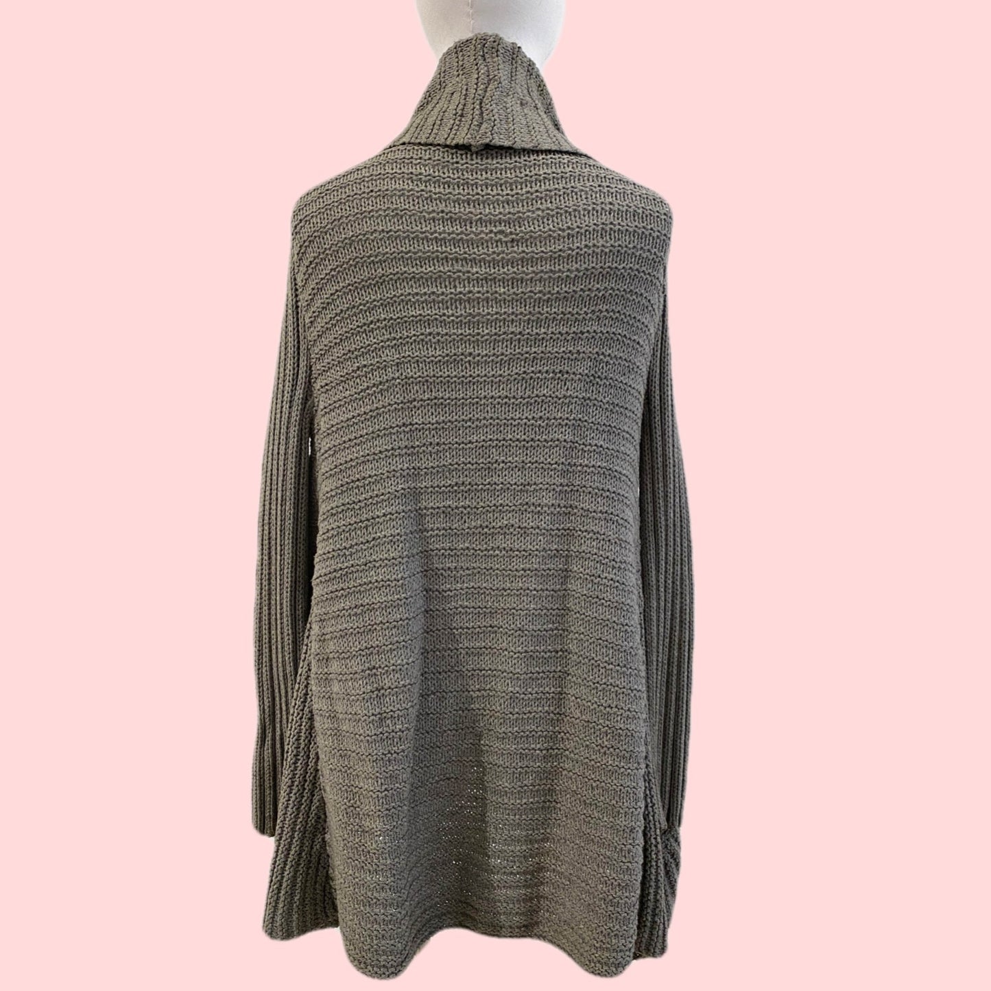 525 AMERICA Gray Open Front Knit Cardigan