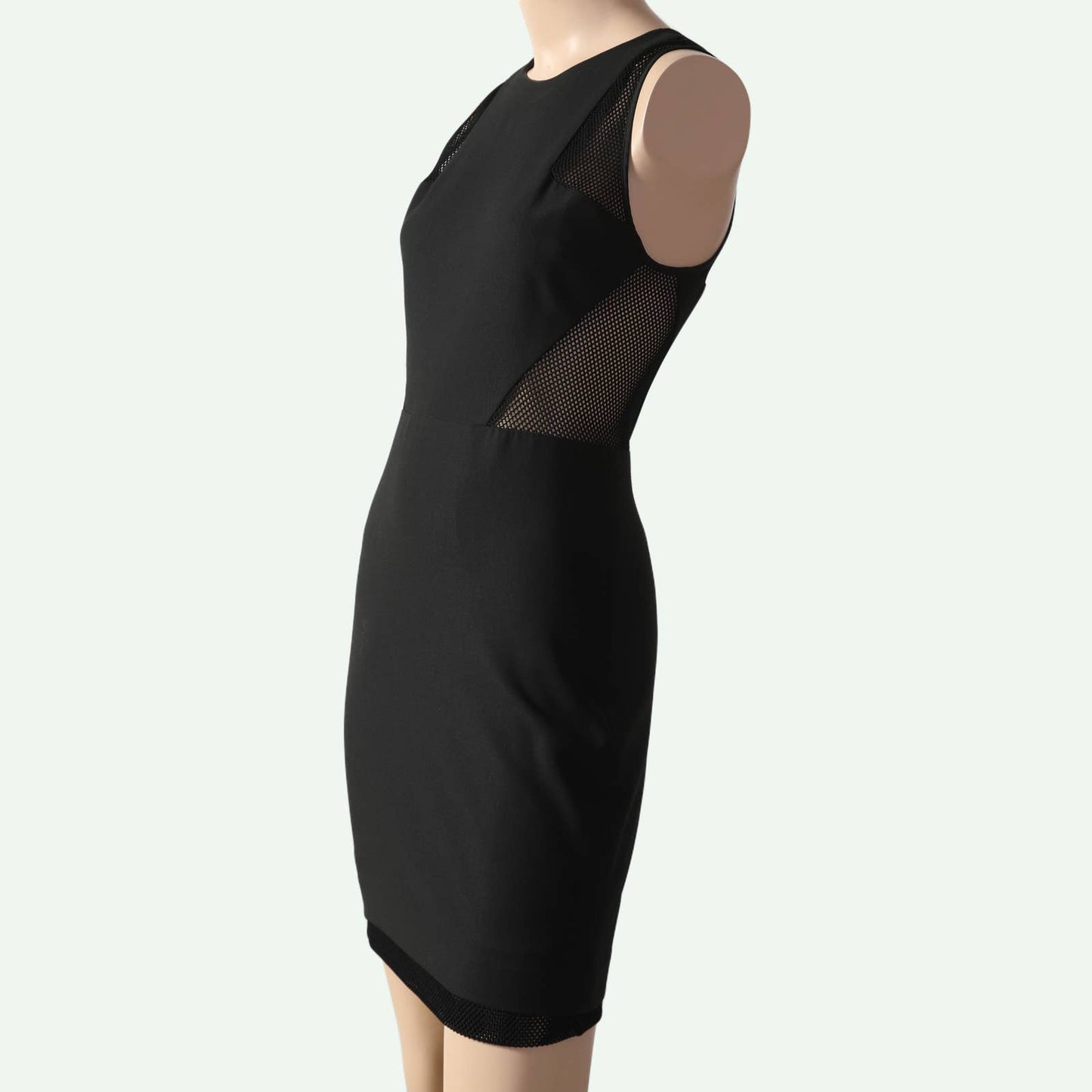 ELIZABETH AND JAMES Black With Mesh Cutout Mini Dress