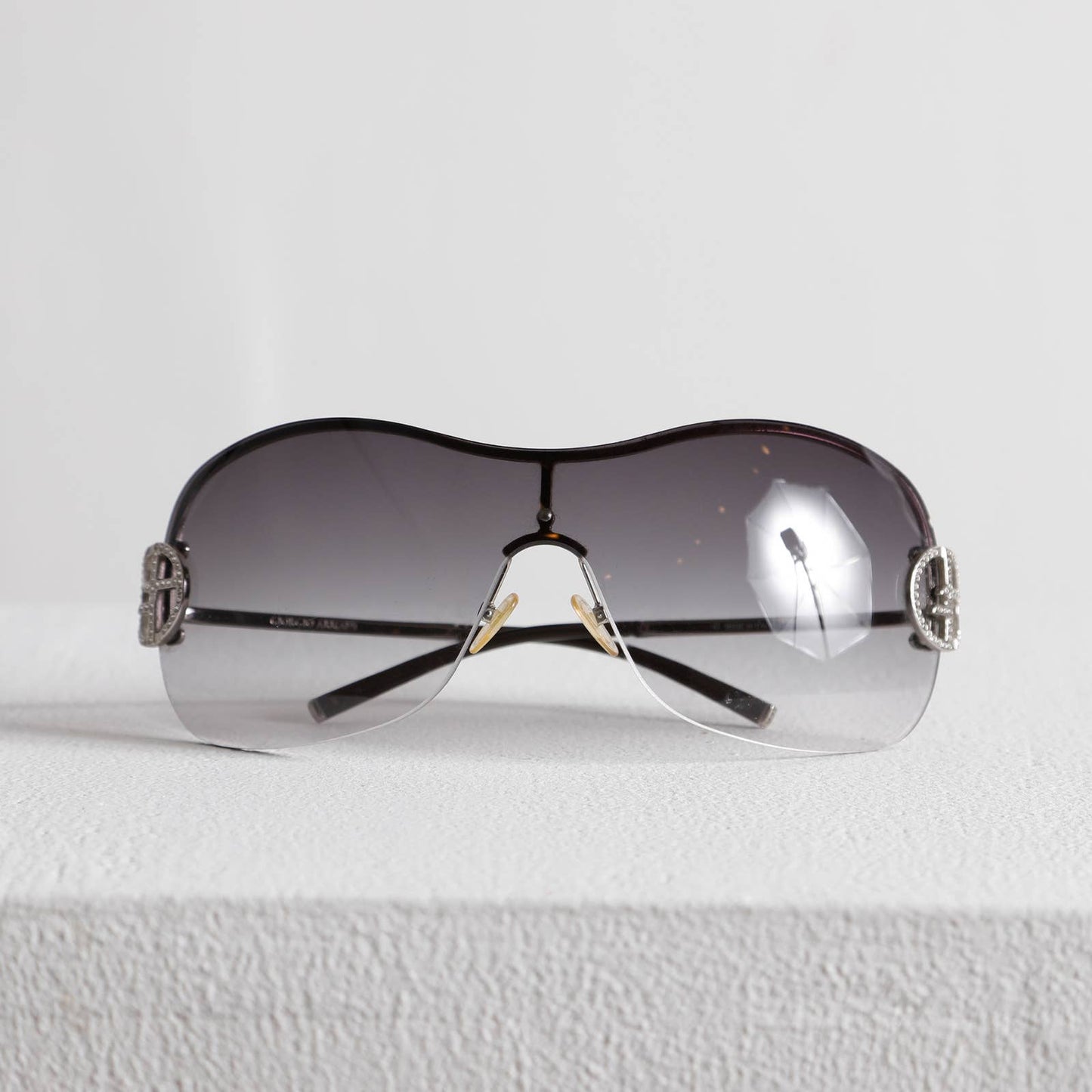 GIORGIO ARMANI Silver and Crystal Sunglasses