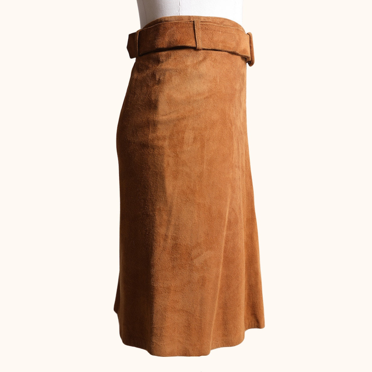JOSEPH LONDON Vintage Brown Suede Knee Length Skirt