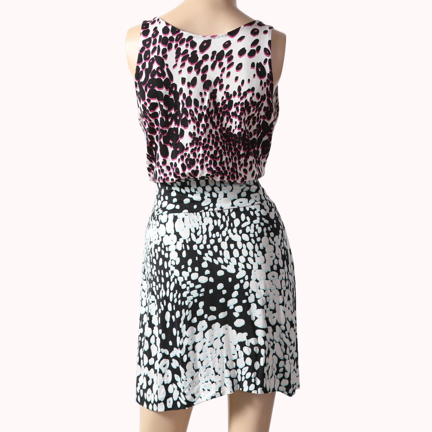 DIANE VON FURSTENBERG Multicolor Printed Sleeveless Silk Mini Dress