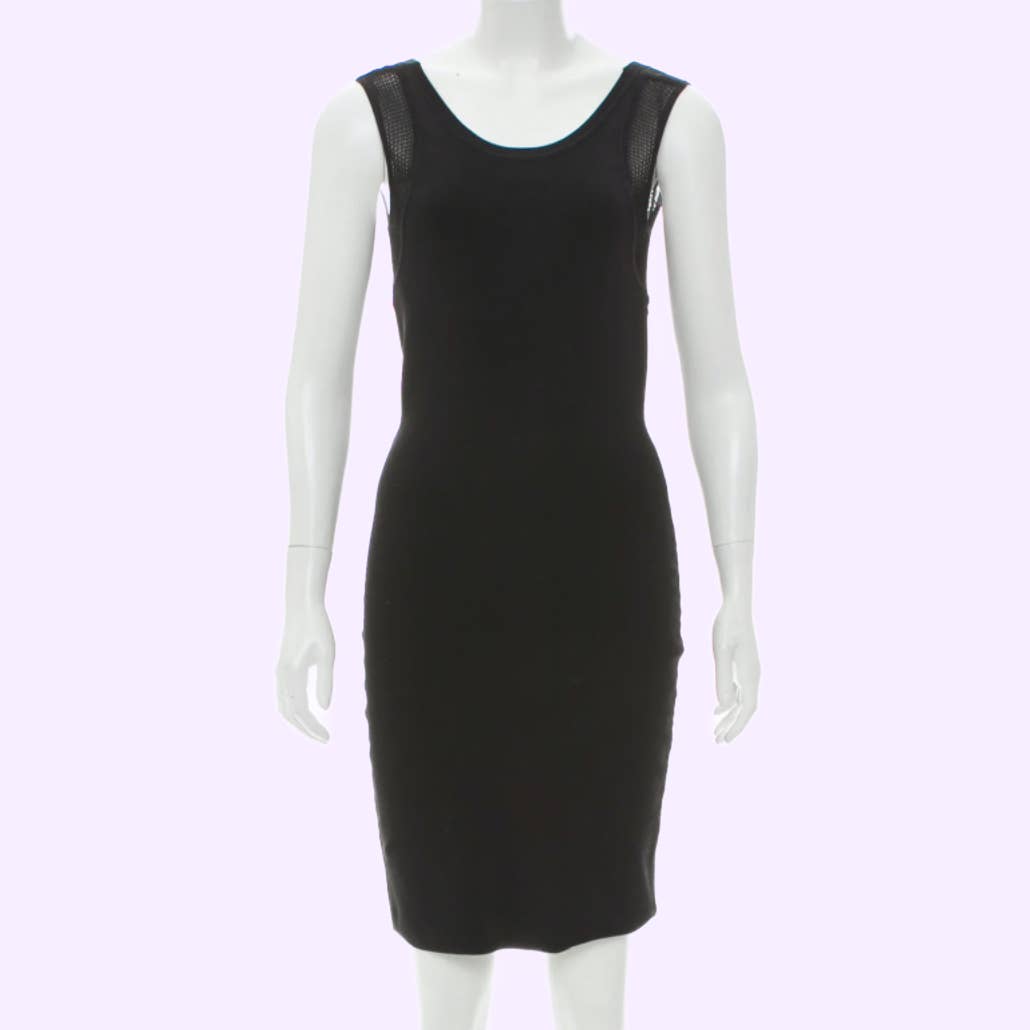 DIANE VON FURSTENBERG Black Sleeveless Bodycon Dress