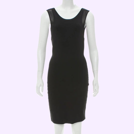 DIANE VON FURSTENBERG Black Sleeveless Bodycon Dress