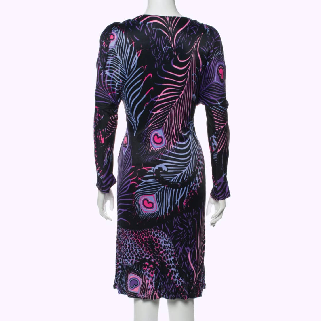 MATTHEW WILLIAMSON Printed Knee-Length Black and Multicolor Dress