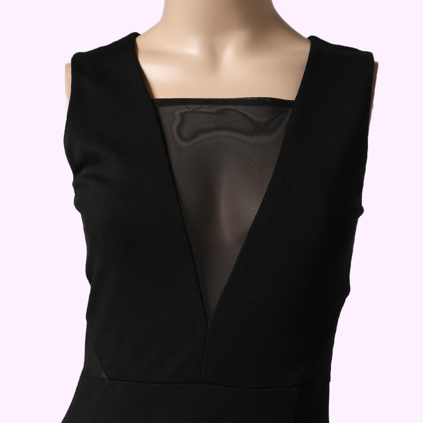 FRENCH CONNECTION Black Sleeveless Sheath Dress