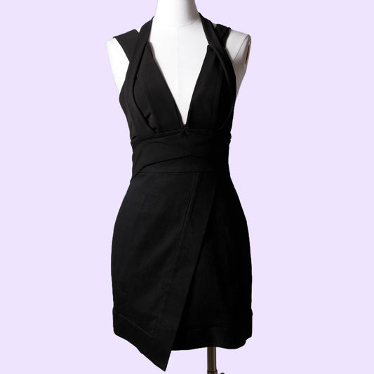 CAMILLA AND MARC Black with Open Back Sleeveless Mini Dress